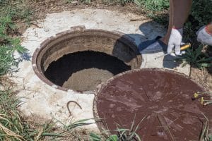 picture of a well being inspected